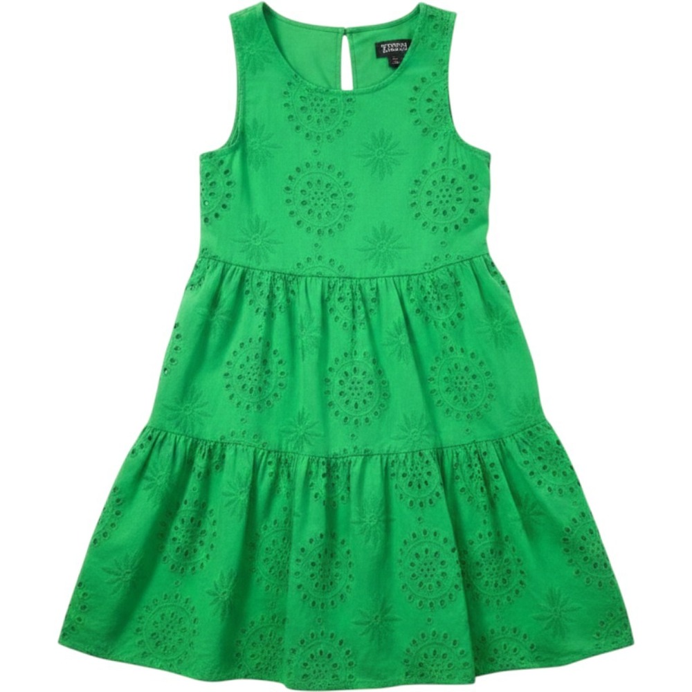Girls Trixxi Girl Sleeveless A-Line Dress-Size Small Solid‎ Green